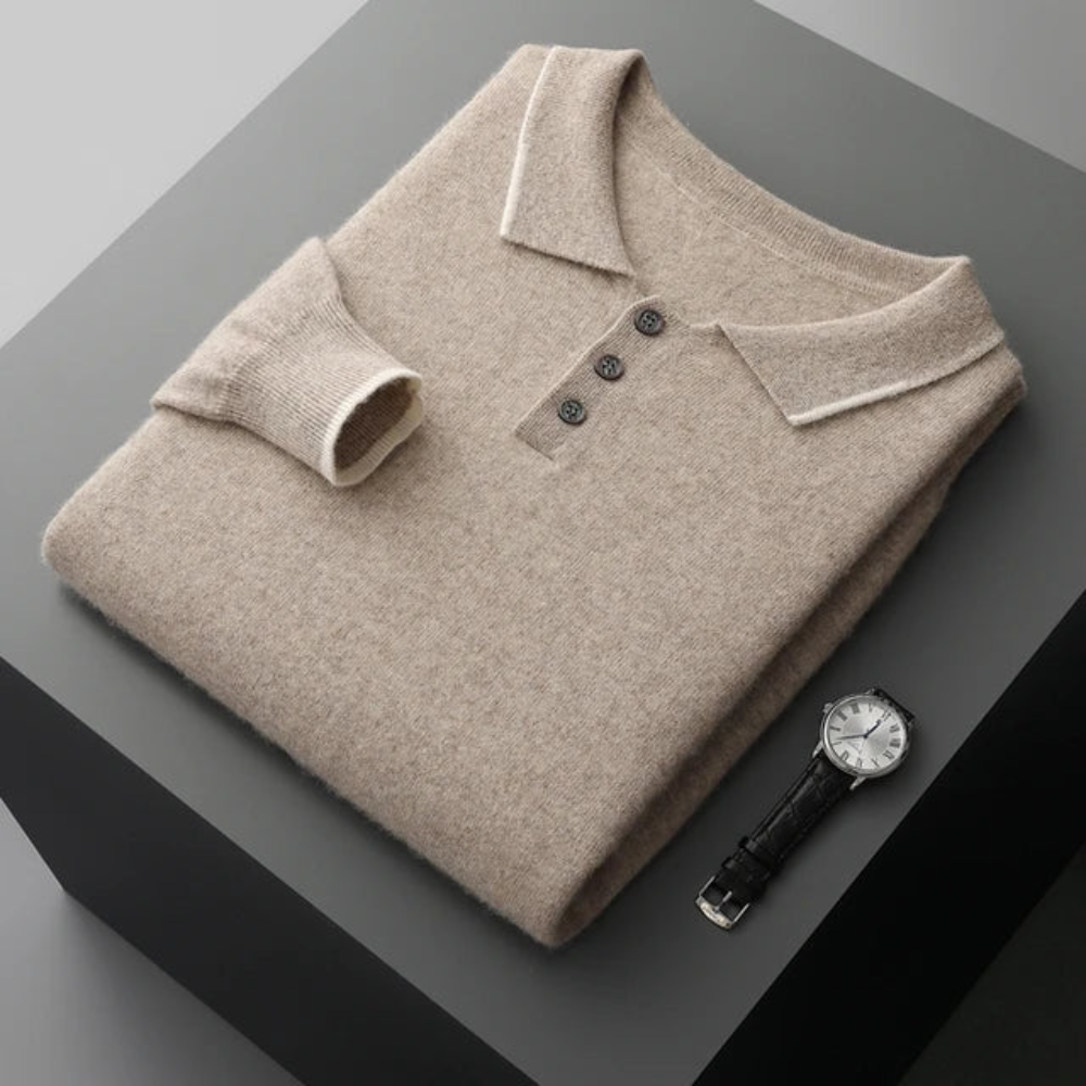 Men's cashmere polo shirt – Avinos Milano