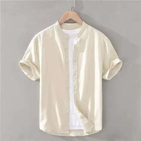 Men's cotton linen shirt, alternate view