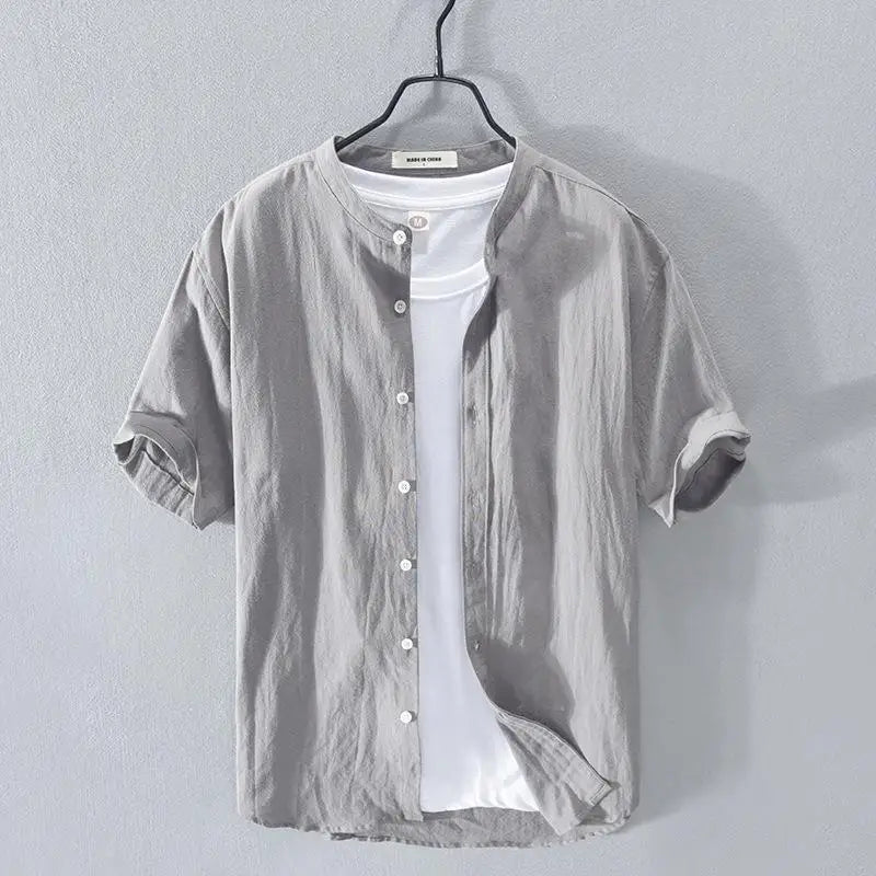 Men's cotton linen shirt, additional view