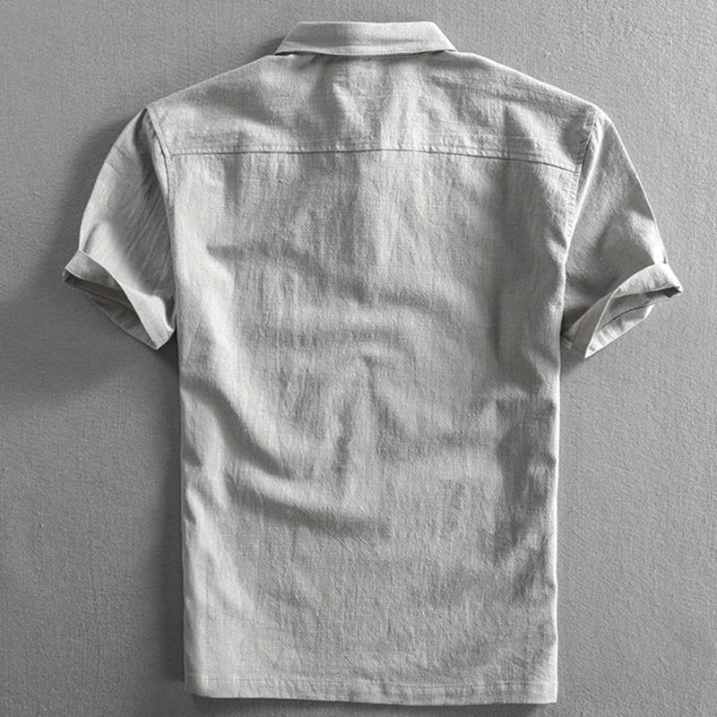 San men's linen polo shirt, additional view
