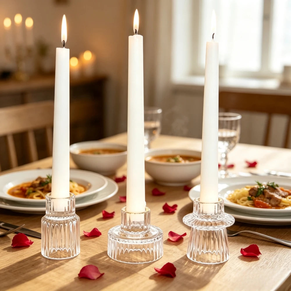 Sanremo clear candle holders