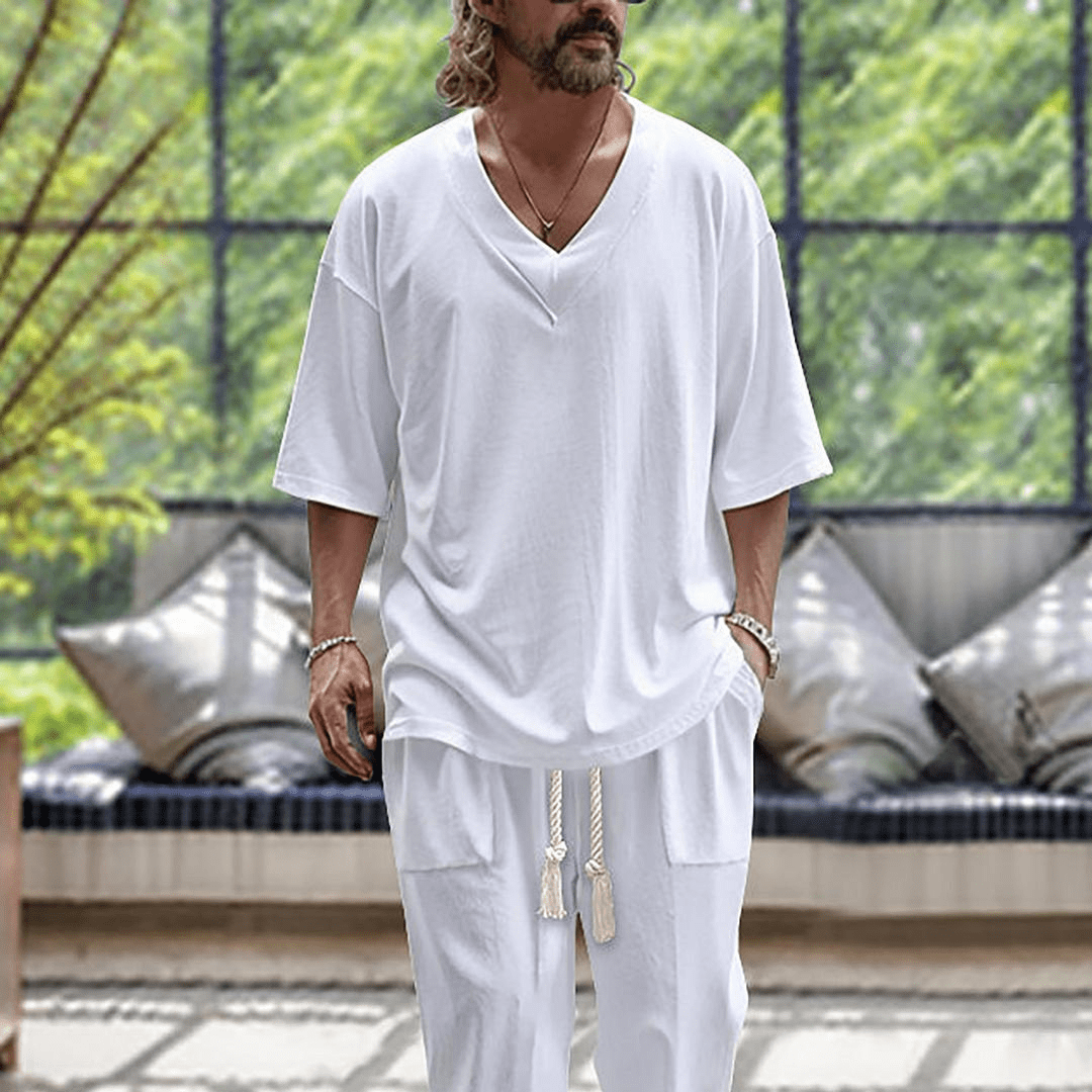 Giorgio men's linen two-piece set – Avinos Milano