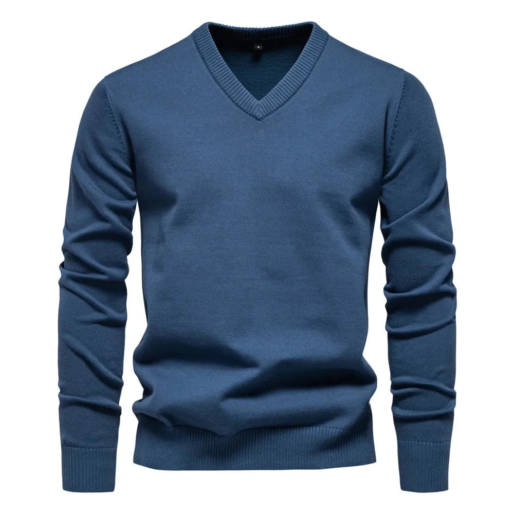 Men's elegant knit sweater, alternate view