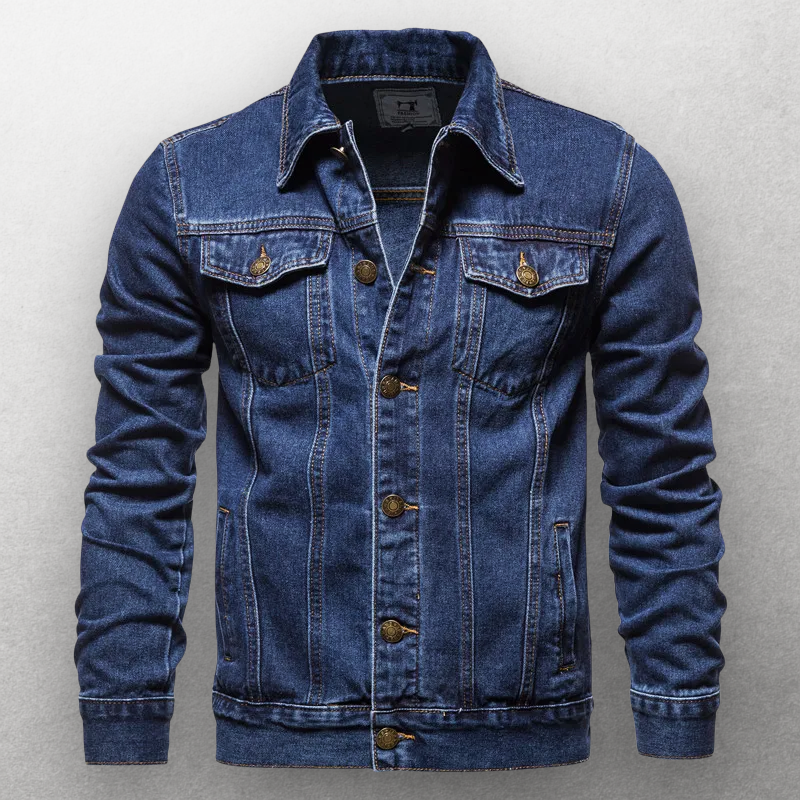 Fabio men's elegant denim jacket, alternate view