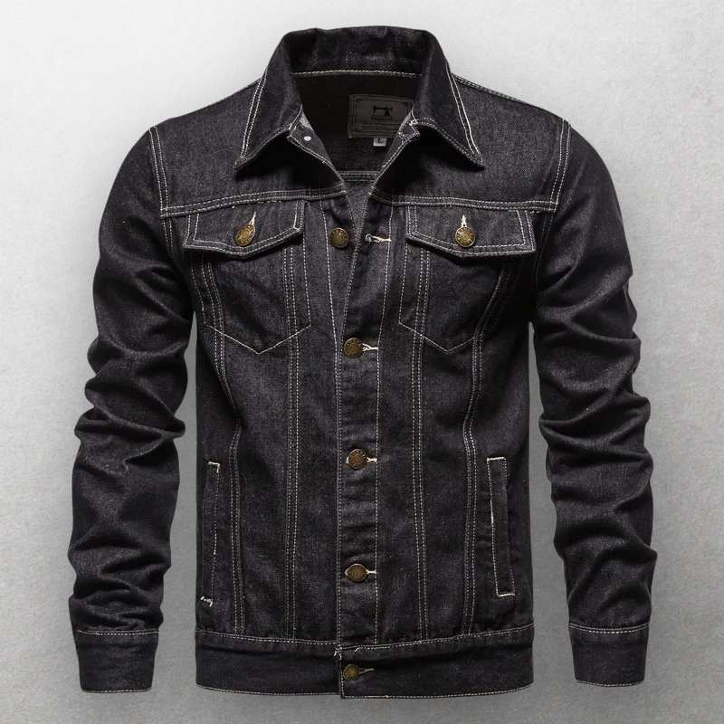 Fabio men's elegant denim jacket, additional view