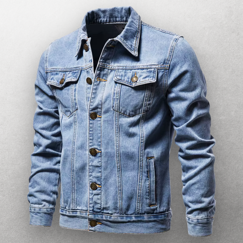 Fabio men's elegant denim jacket, view 4