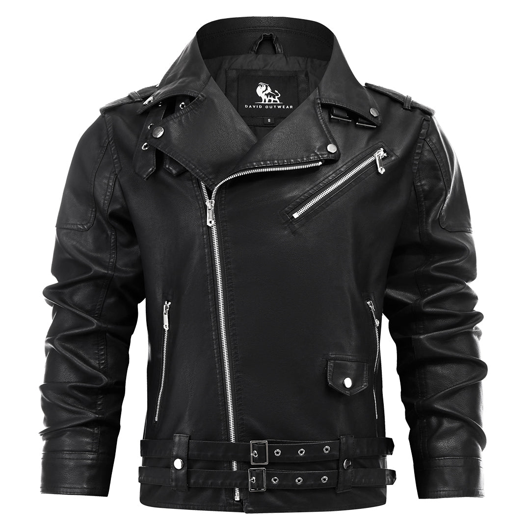 Men's leather jacket, alternate view