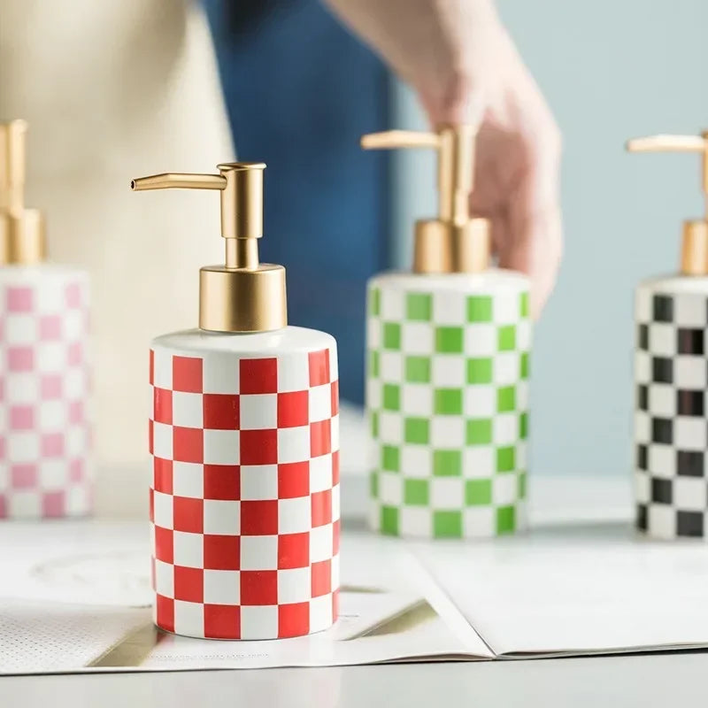 Scacchi checkered dispensers in four colors