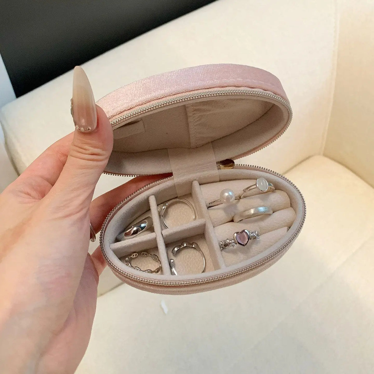 Scrigno pink case interior