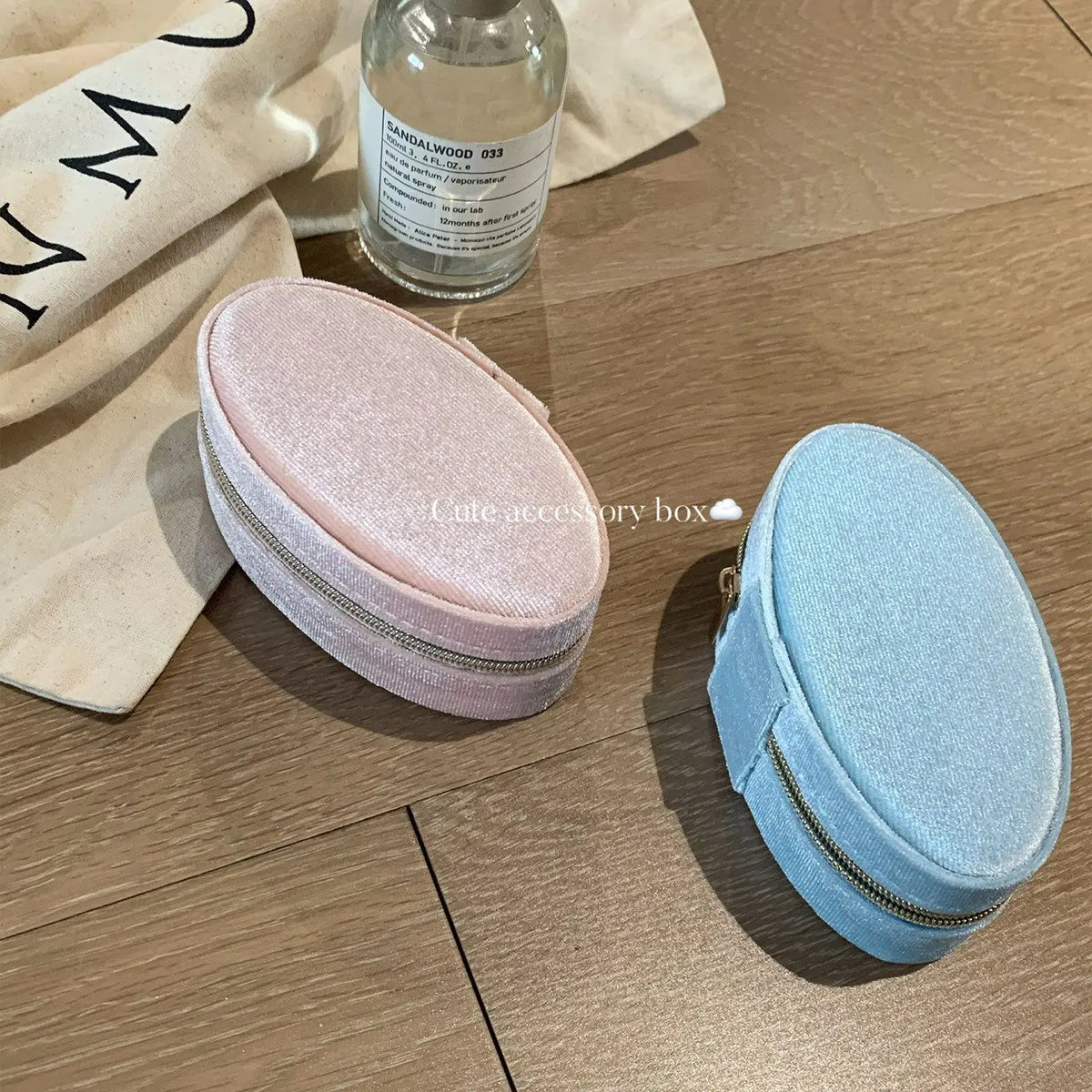 Scrigno cases on a vanity