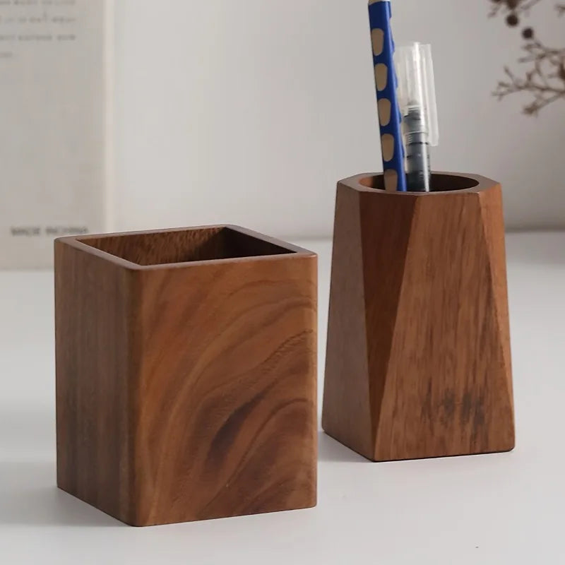 Scrittoio walnut pen holders on a desk