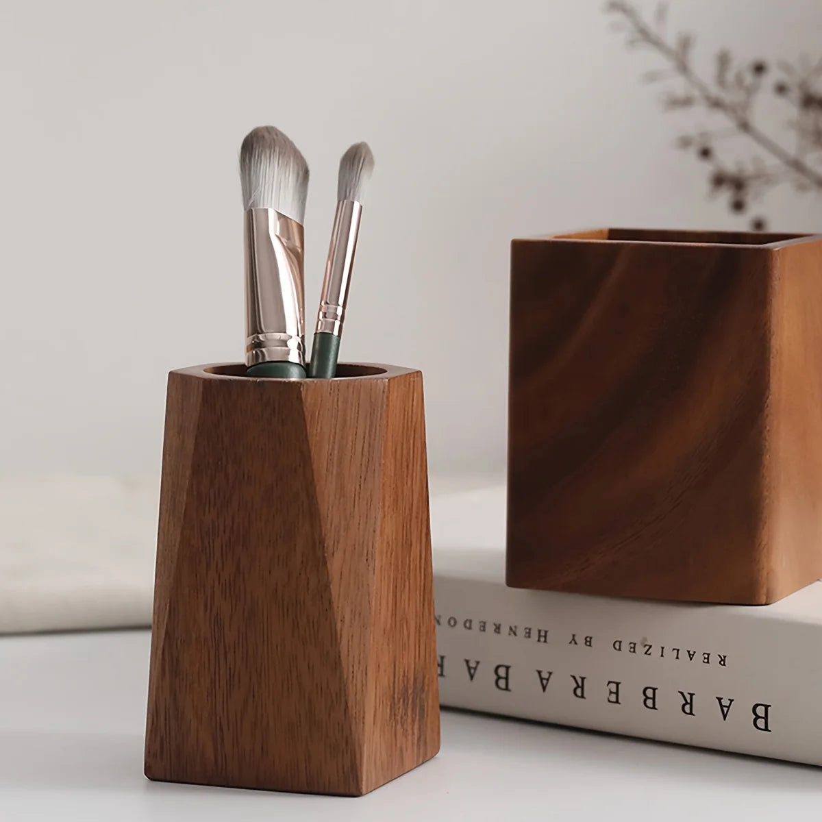 Scrittoio holder with brushes