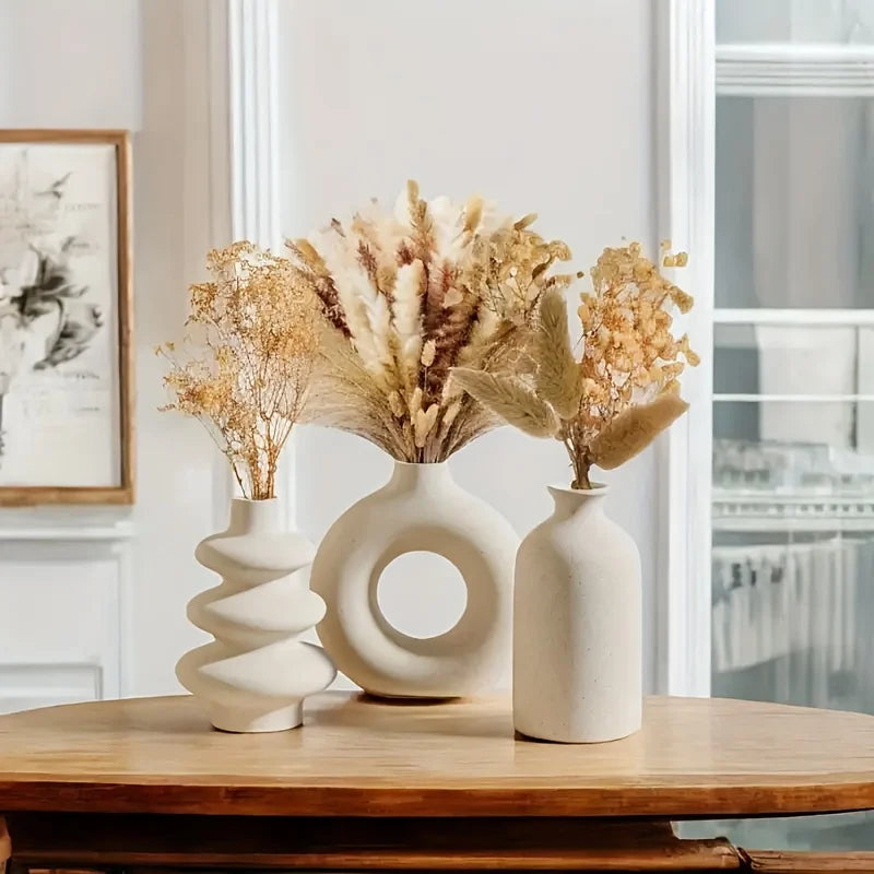 Scultura vases on a living room console