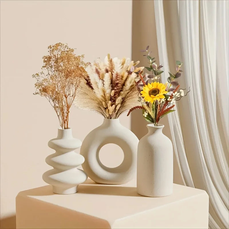 Scultura vase set with a sunflower