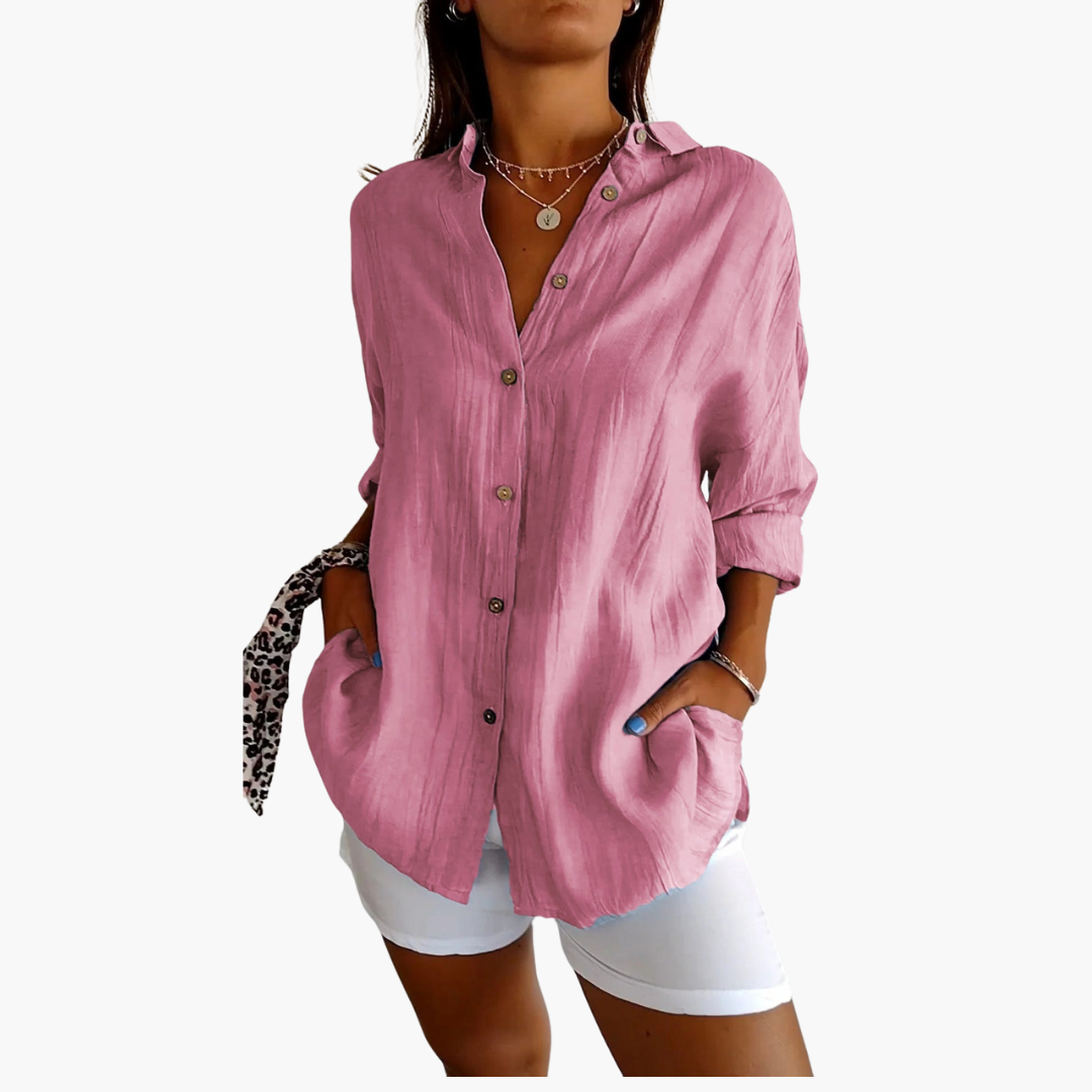 Sienna women's elegant pleated shirt, additional view