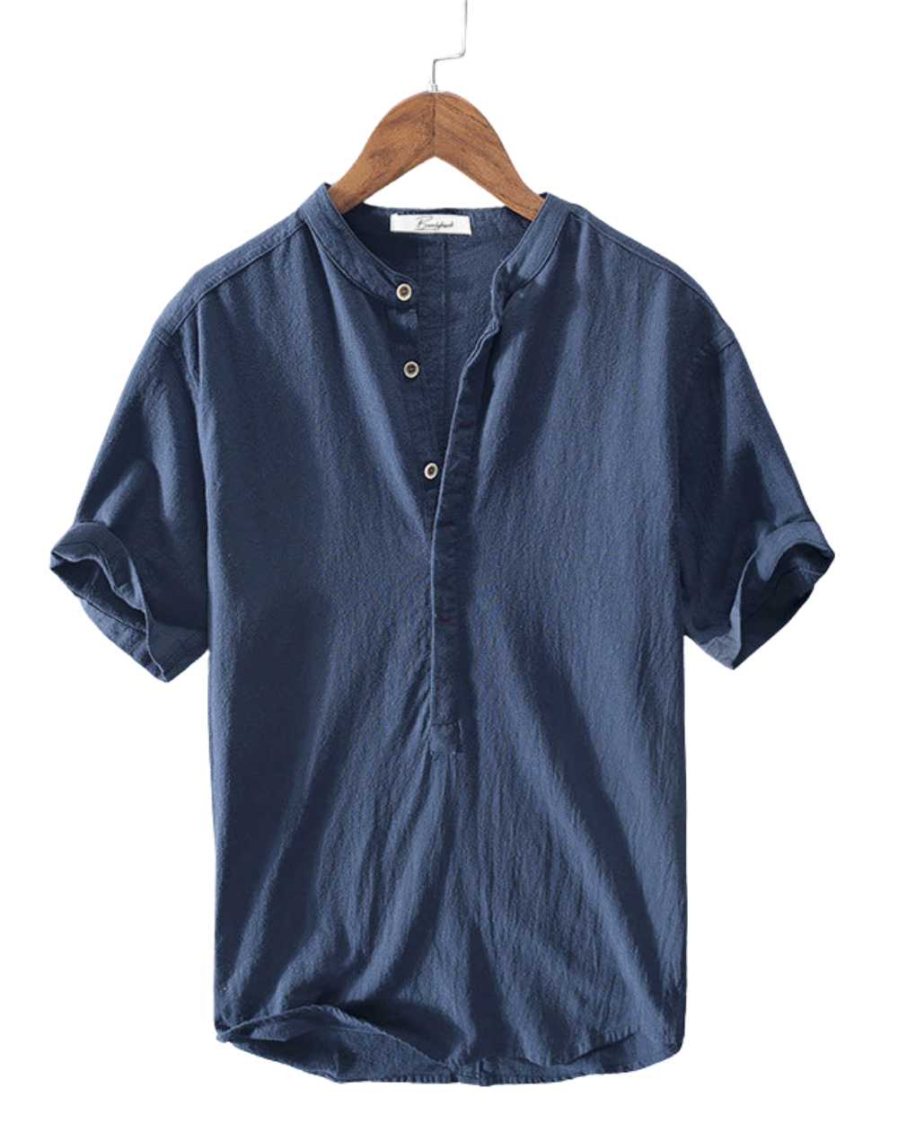 Singapore men's linen shirt, alternate view