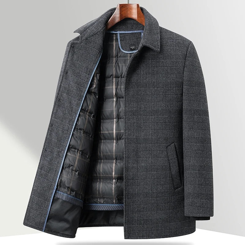 Men's wool coat, additional view