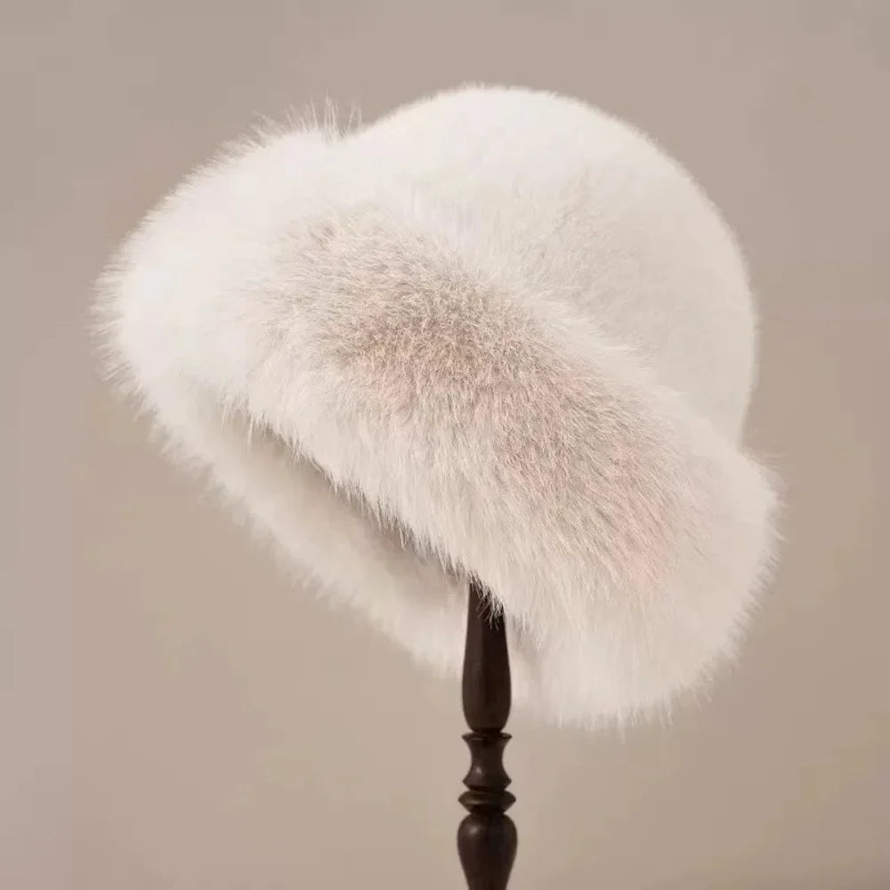 Sofia Faux-Fur Winter Hat in White