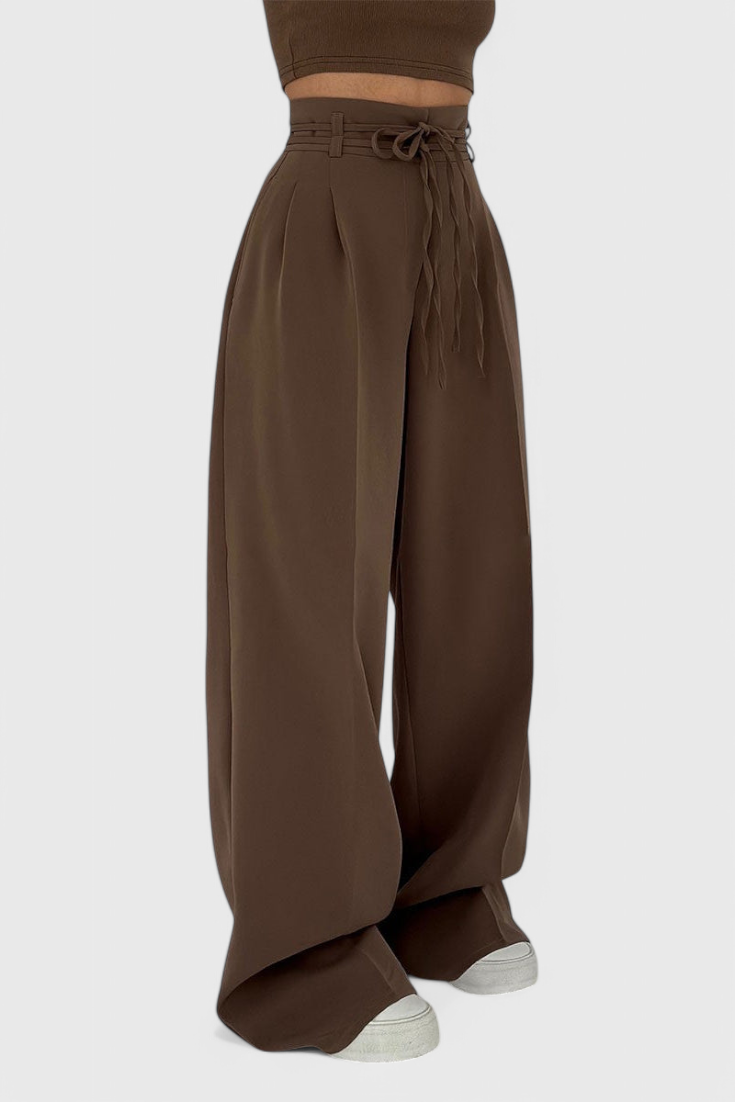Sophie women's high-waisted wide-leg trousers – Avinos Milano