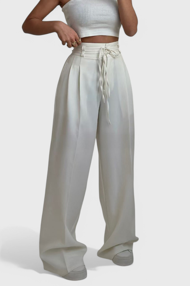 Sophie women's high-waisted wide-leg trousers, view 7