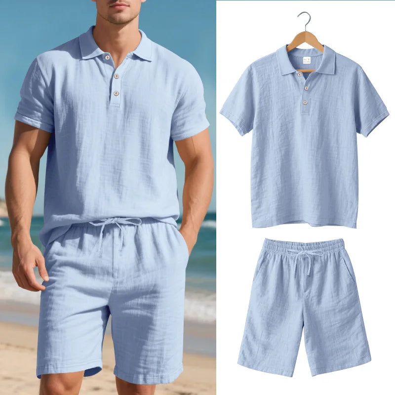 Luigi men's elegant summer two-piece set, alternate view