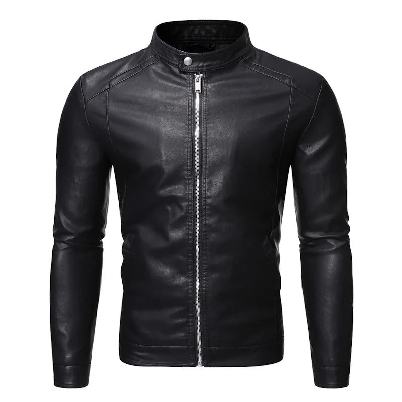 Men's leather jacket, alternate view