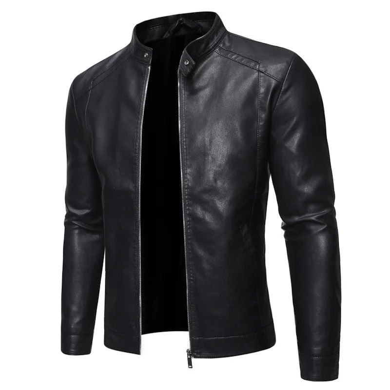 Men's leather jacket, additional view