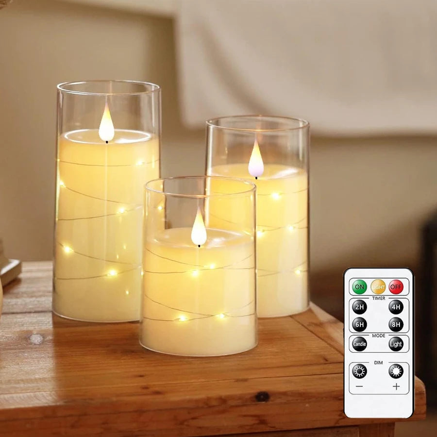 Stellato LED candles glowing