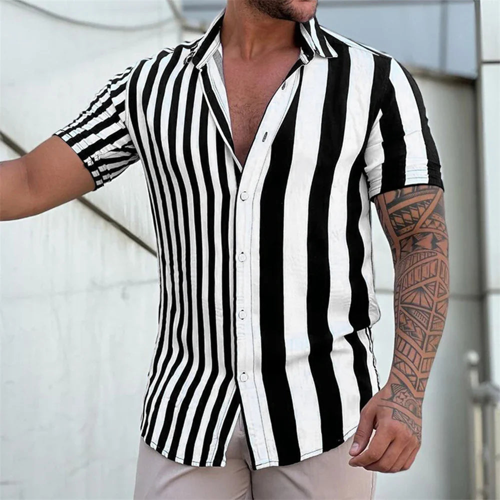 Men's striped summer shirt – Avinos Milano