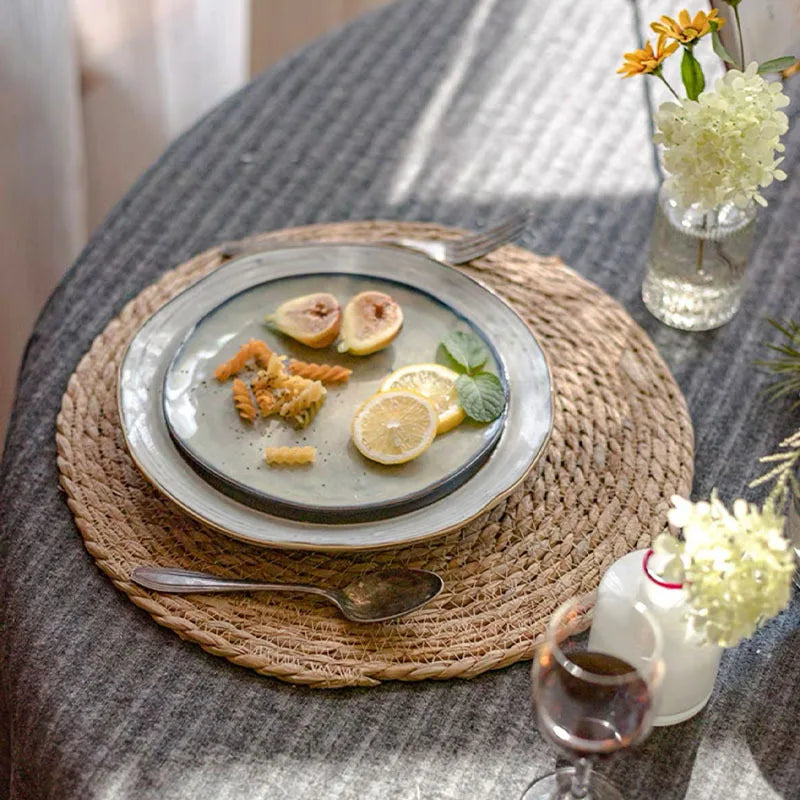 Stromboli placemat with a table setting