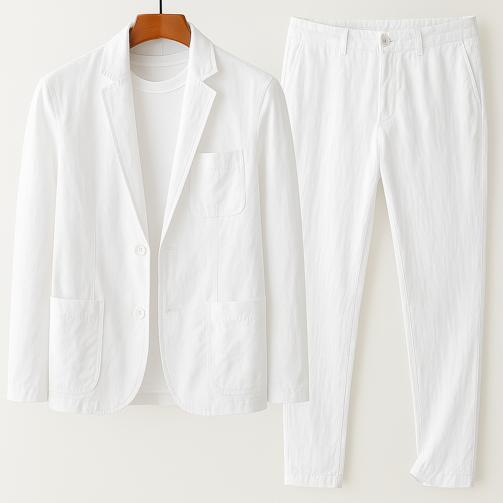 Men's linen two-piece set, additional view