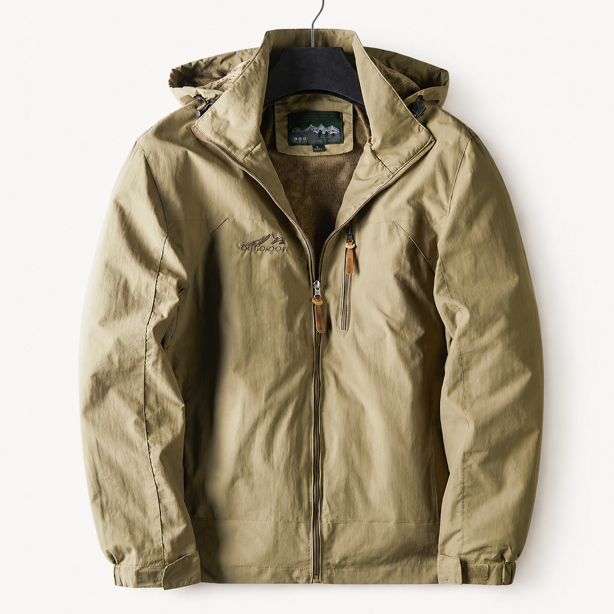 Summit Lightweight Outdoor Jacket in Khaki