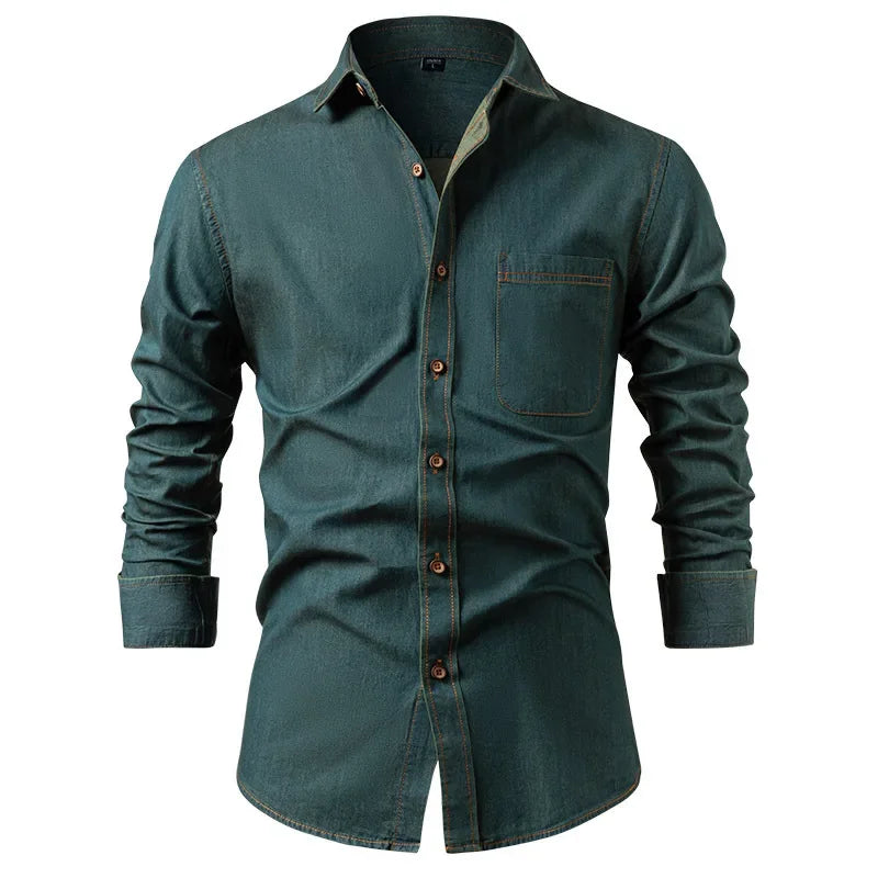 Riccardo men's denim shirt, alternate view