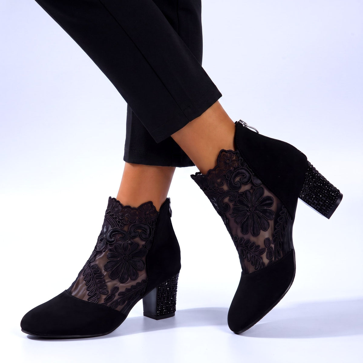Vittoria Floral Print Ankle Boots – women's shoes, view 10