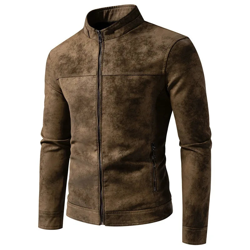 Thicken men's leather jacket – Avinos Milano