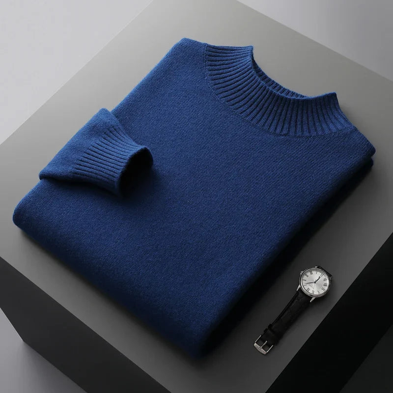 Merino men's elegant wool turtleneck sweater – Avinos Milano