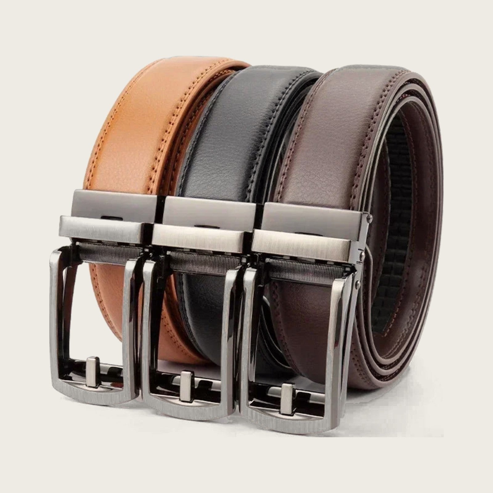 Tommaso Men's Ratchet Click Belt in three colors