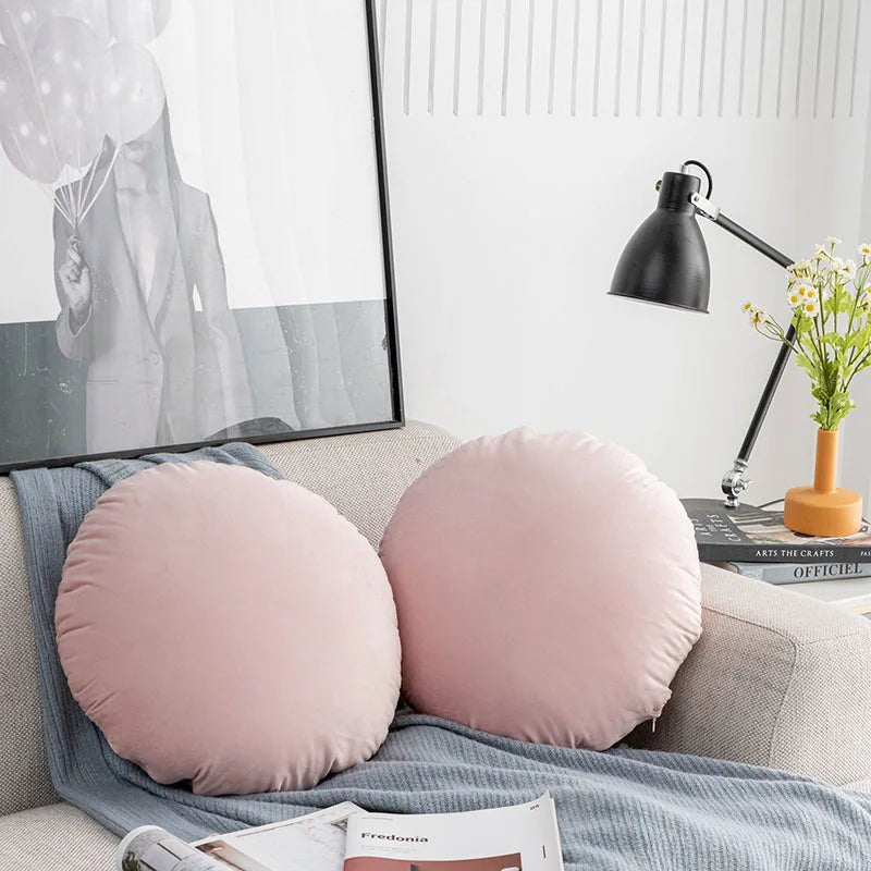 Tondo pink round cushions