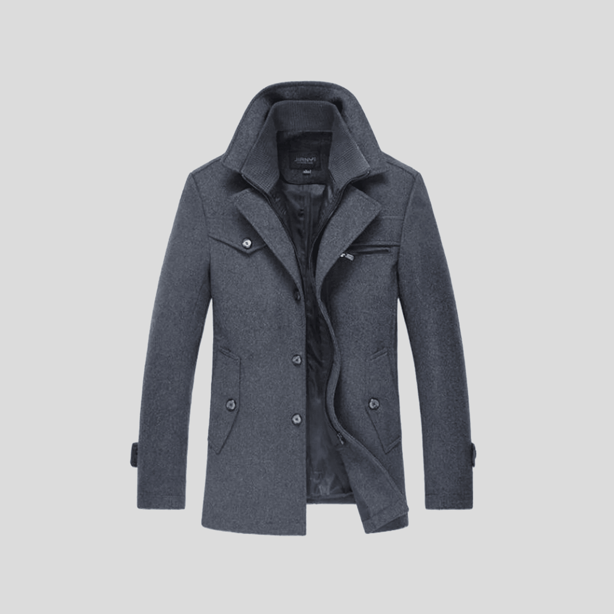 Men's elegant winter coat, alternate view