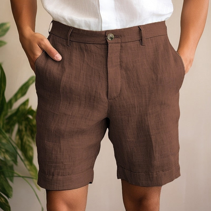 Federico men's elegant linen shorts, alternate view