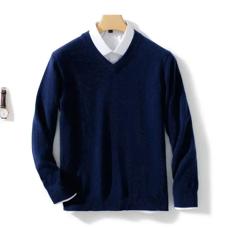 Men's elegant v-neck sweater – Avinos Milano