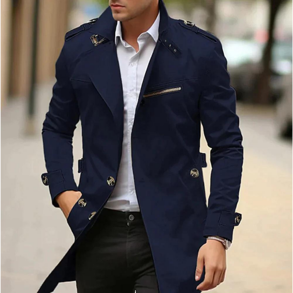 Trenchcoat men's elegant jacket, alternate view