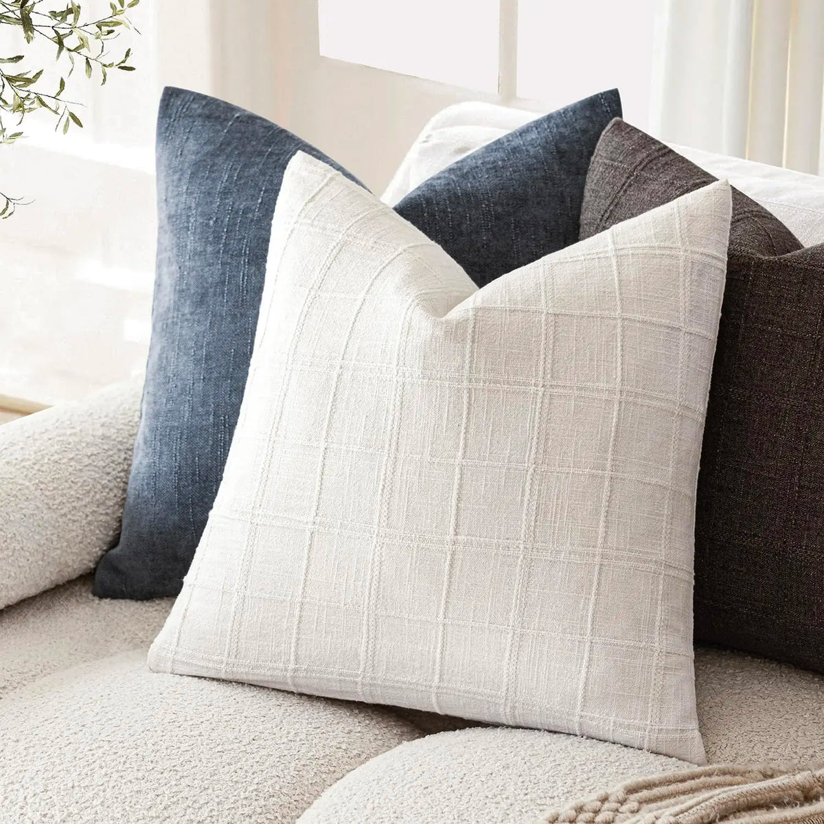 Umbria cushions on a sofa
