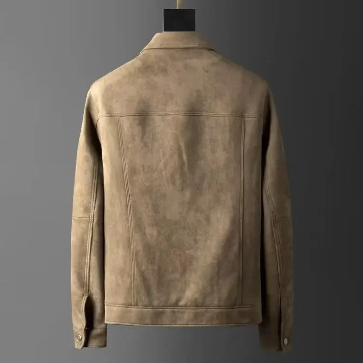 Nicola men's leather jacket, view 4