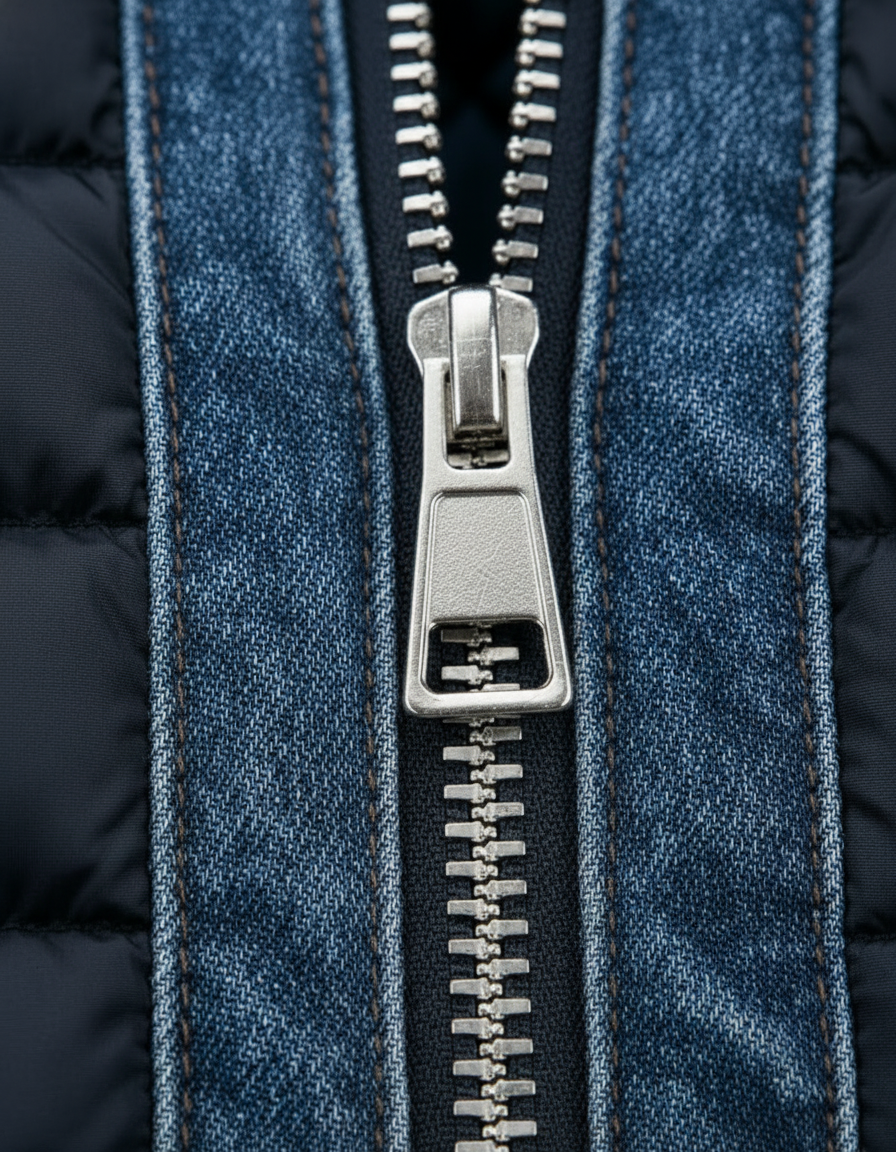 Varel quilted denim jacket for men, detail view