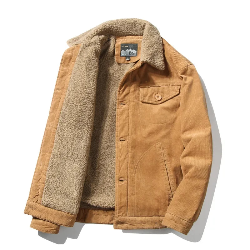 Men's velvet winter jacket, alternate view