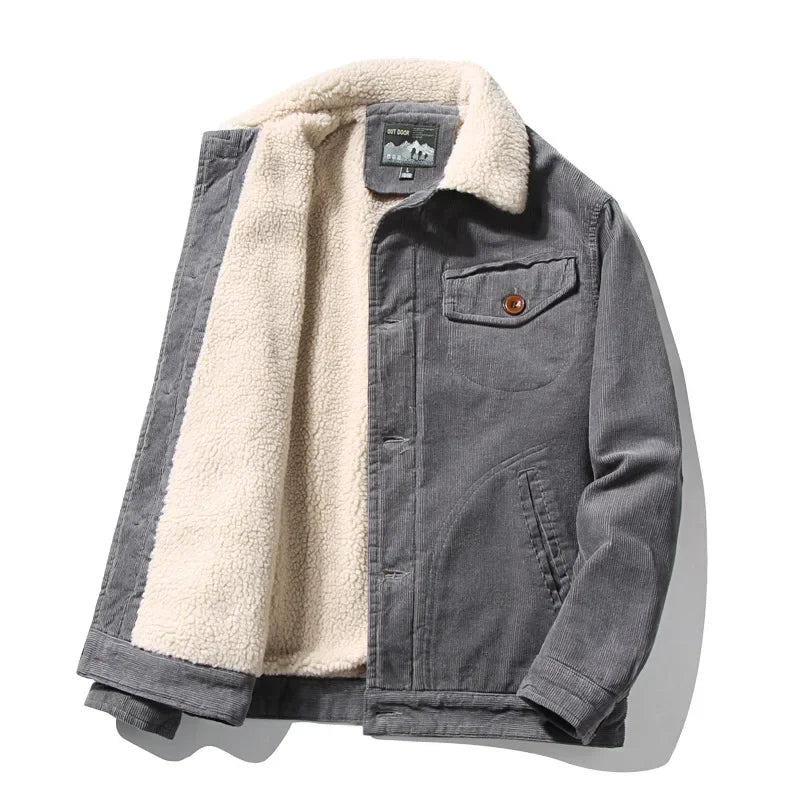 Men's velvet winter jacket, view 4