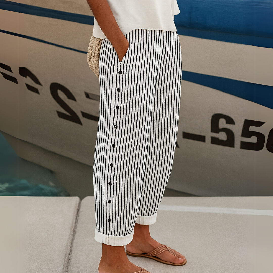 Marie women's striped pants – Avinos Milano