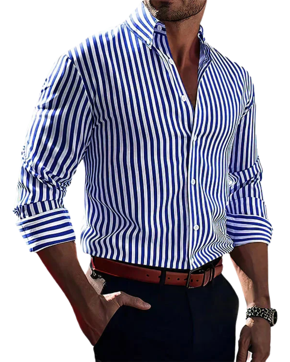 Bruno men's elegant striped shirt – Avinos Milano