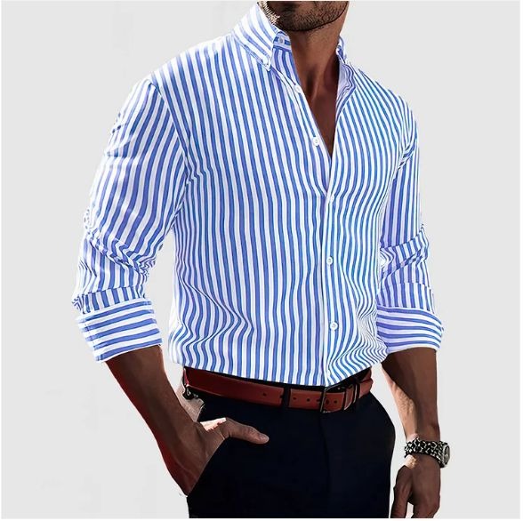 Bruno men's elegant striped shirt, additional view